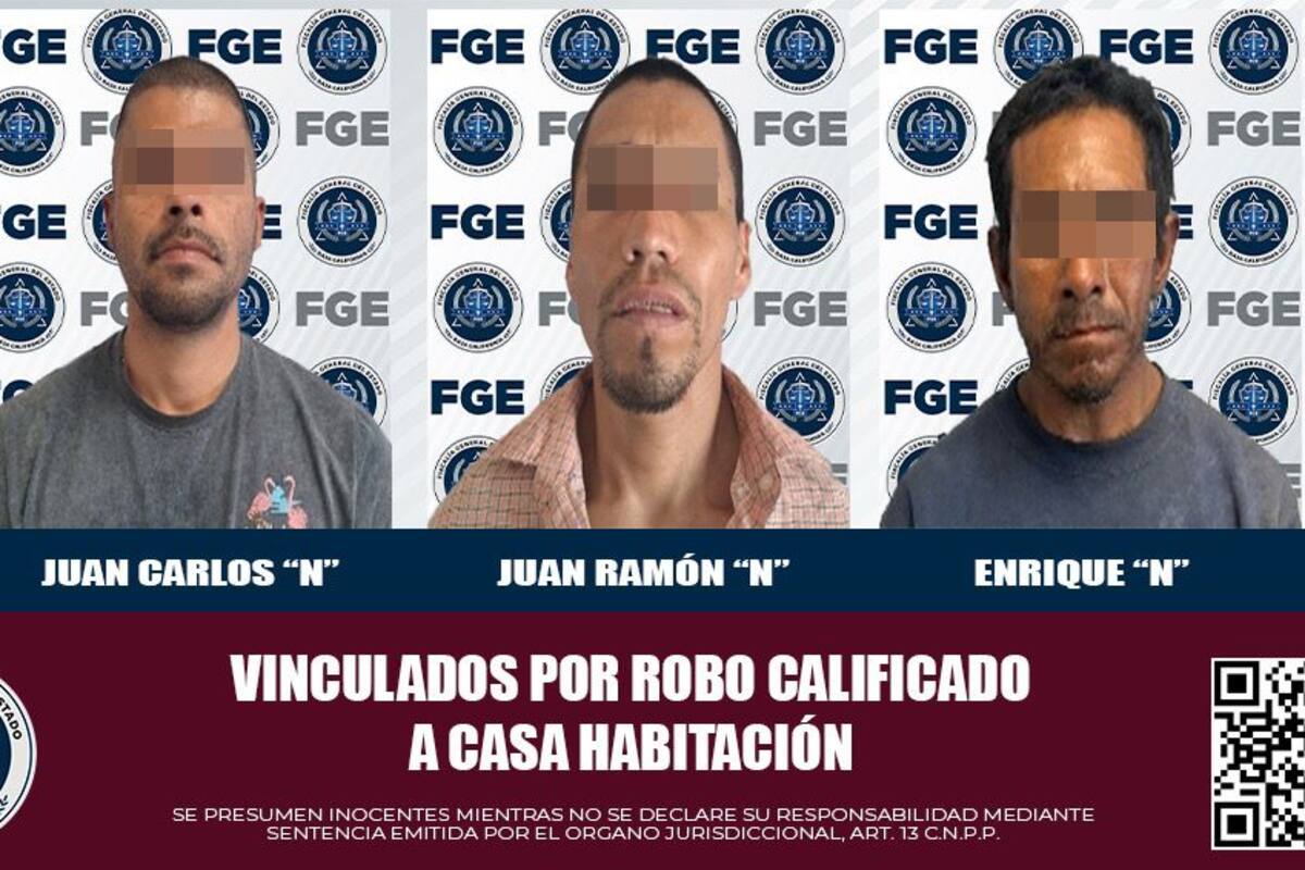 Vinculan a proceso a tres sujetos por robo a casa habitación
