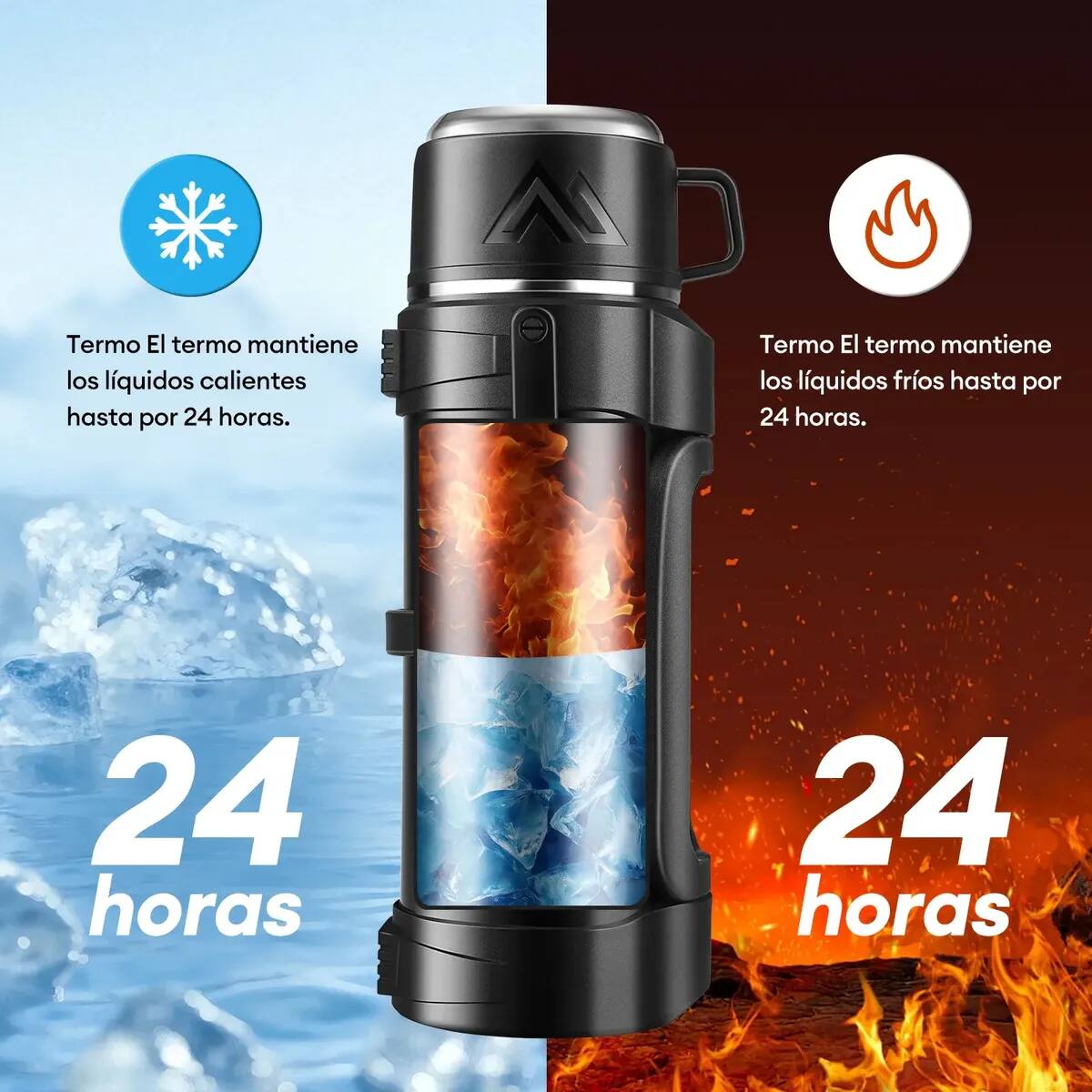 Termo de acero inoxidable doble CkeyiN | Mercado Libre