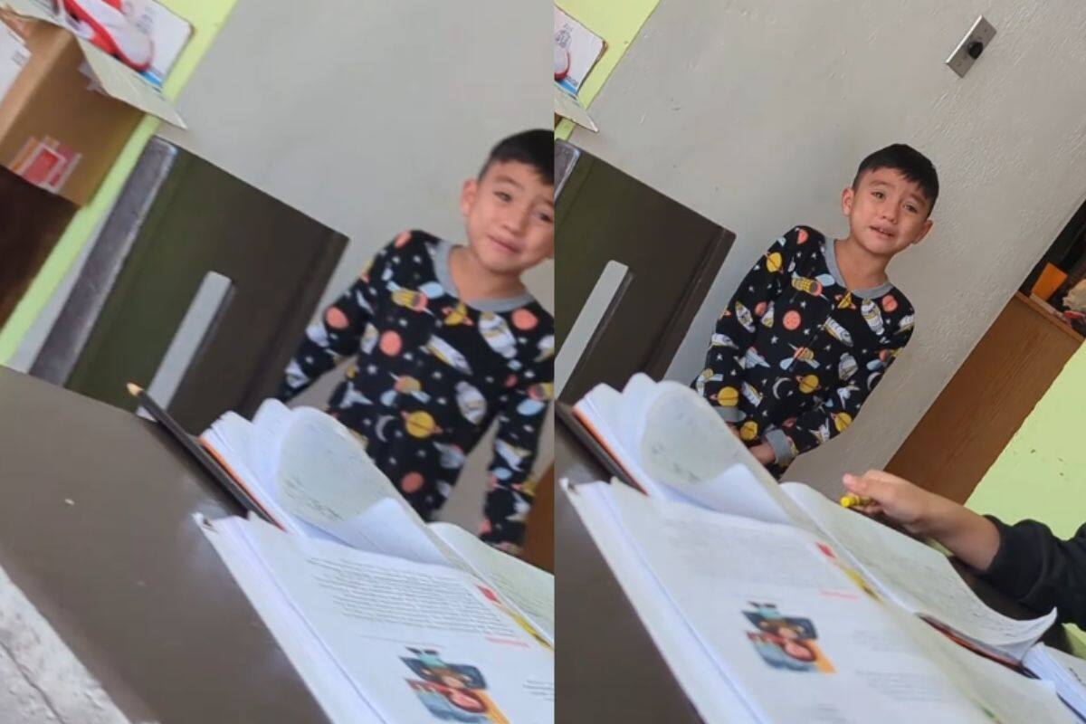 “Quiero disfrutar mi vida”: Niño rompe en llanto porque su mamá lo pone a estudiar