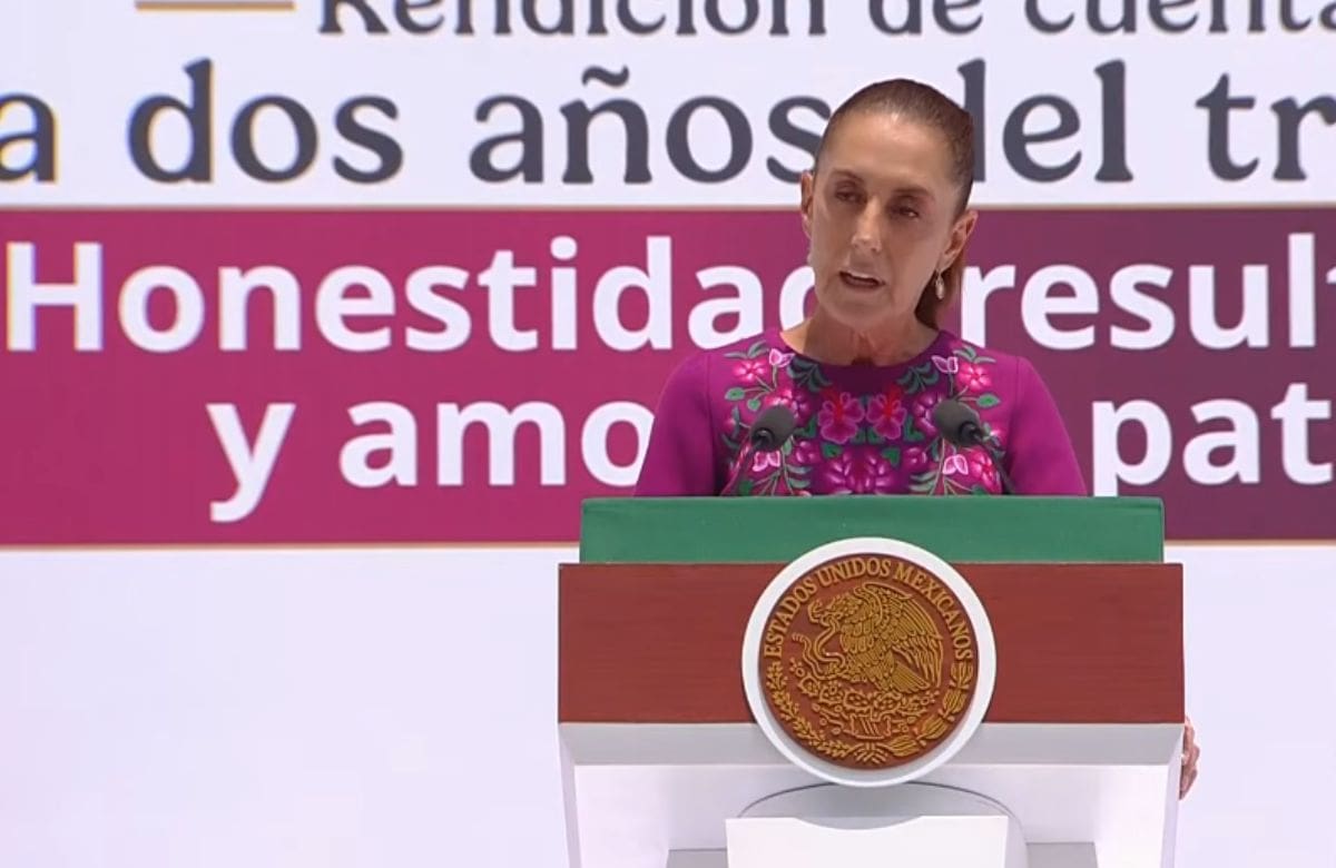 Claudia Sheinbaum afirmó que México vive una “primavera laboral” desde 2019, con aumento al salario mínimo, máximo histórico en salario medio, menor pobreza laboral y nuevos derechos para trabajadores. | Foto: Especial GH/Captura de pantalla.