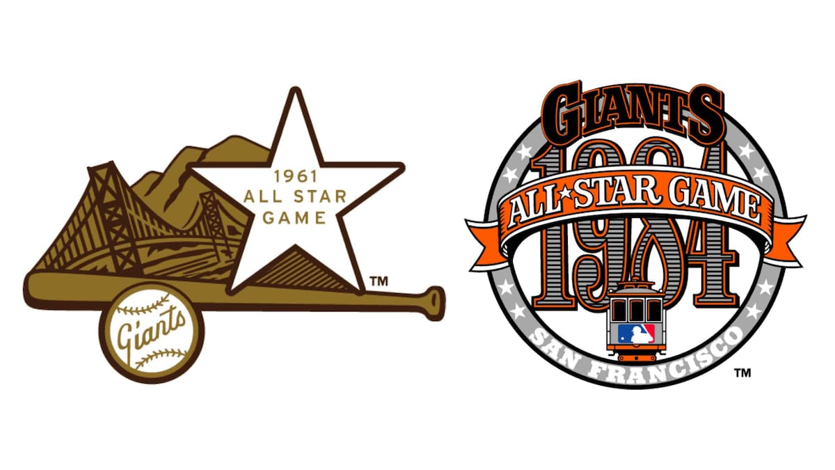 Logotipos de los Juegos de Estrellas de las Grandes Ligas en San Francisco en los años de 1961 y 1984. (Foto: MLB)
