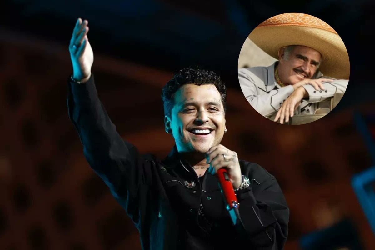 ¿Christian Nodal lanzará dueto con Vicente Fernández?