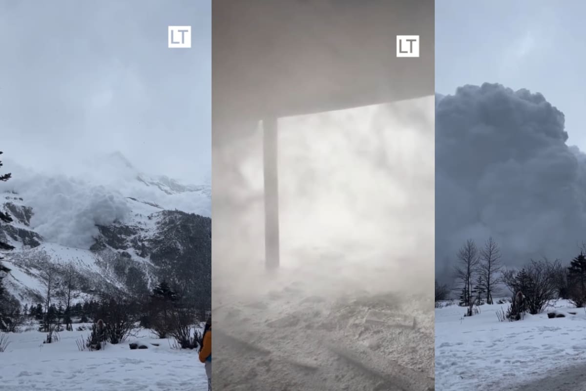“Pudieron correr, pero arriesgaron su vida para tomar el video”: personas graban una gran avalancha de hielo