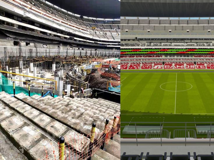 ¡Así luce por dentro! Filtran videos de la remodelación del Estadio Azteca rumbo al Mundial 2026
