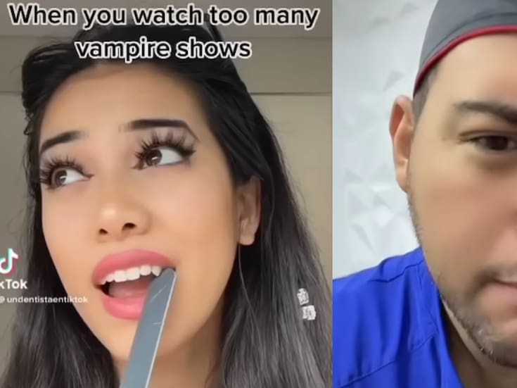 “Se limó los dientes para tener colmillos como en los programas de vampiros”: joven se vuelve terror de dentistas y viral en redes
