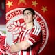 A lo "otaku", Olympiacos presenta a la ‘Hormiga’ González