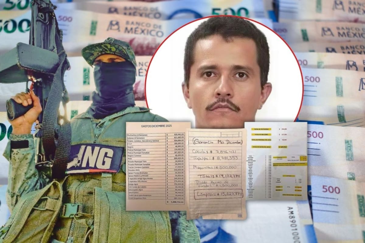 La “narconómina” del CJNG reveló gastos de hasta 2.6 millones de pesos en diciembre de 2025 para posadas, diálisis, funerales de sicarios y apoyos médicos para consolidar base social en municipios de Jalisco; además de pagos por medio millón de pesos en bandas musicales