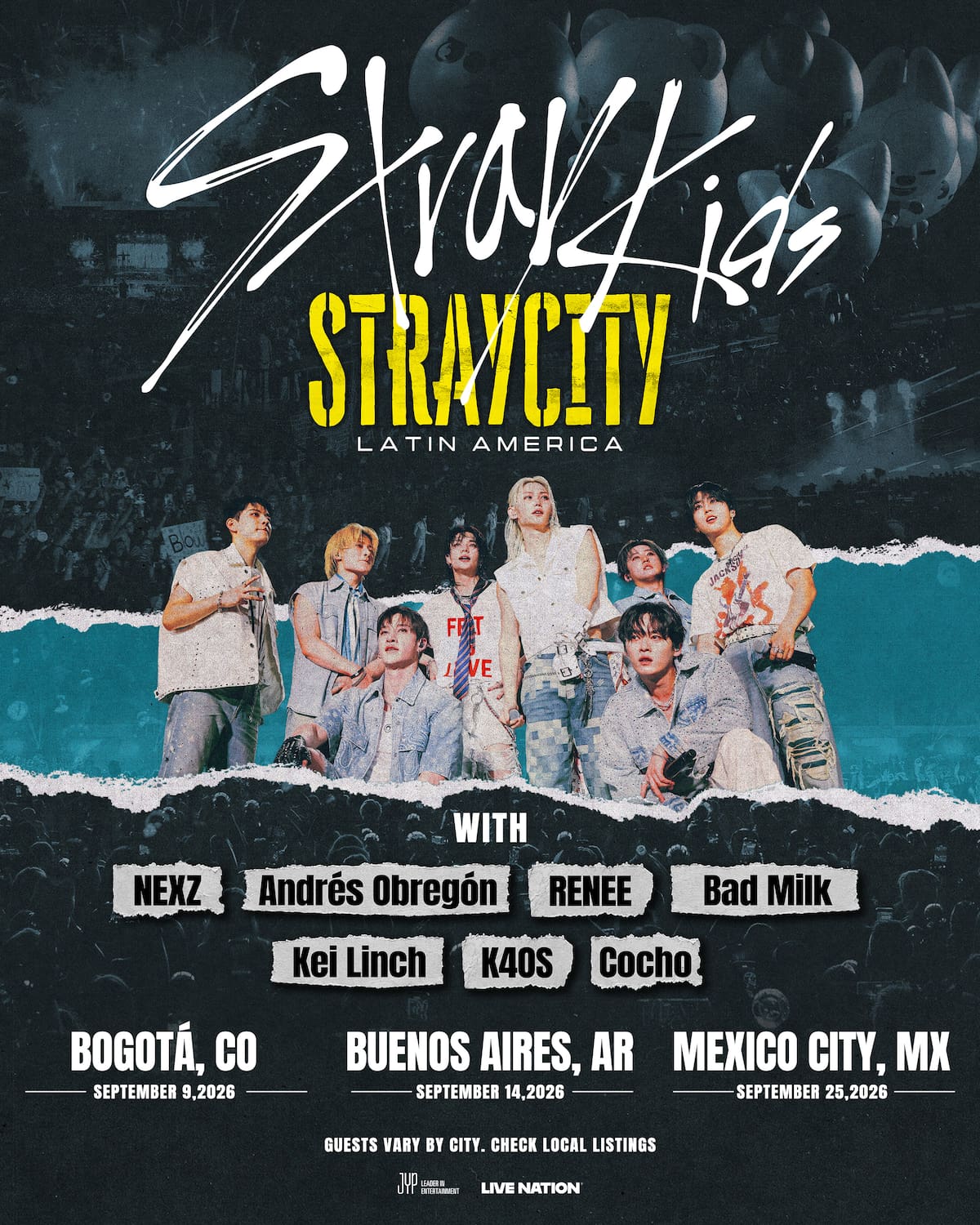 Stray Kids llega a Latinoamérica este otoño con ‘STRAYCITY’. | Foto: Live Nation Kpop.