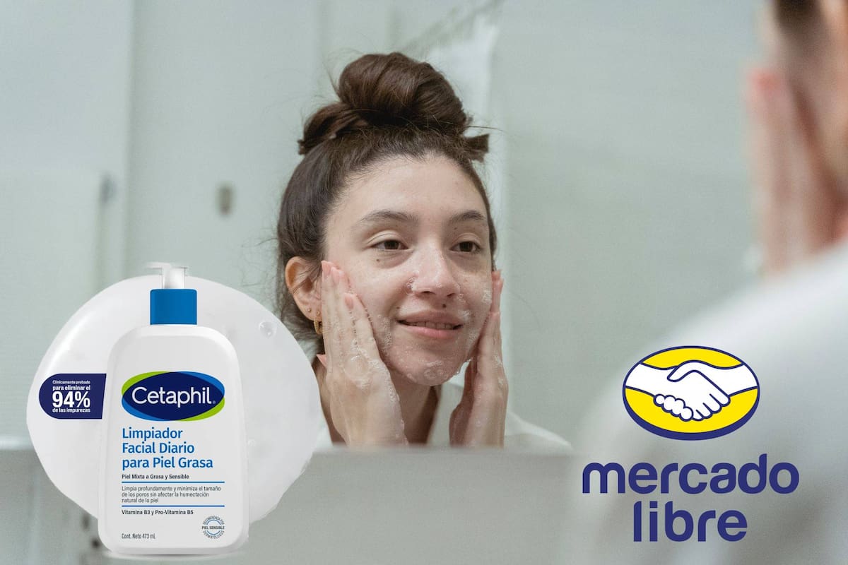 El limpiador facial diario de Cetaphil que Merco Libre vende con el 51% de descuento y hasta con 4 meses sin intereses