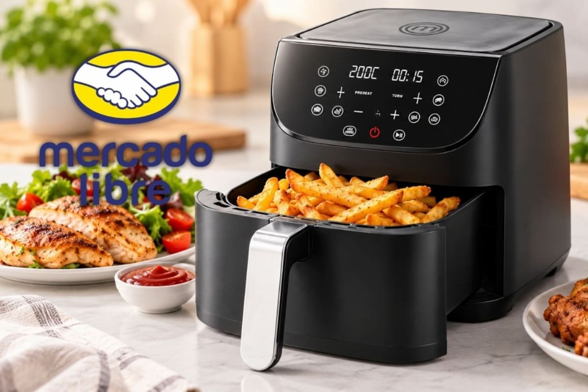 La freidora de aire Hukën de 6 litros baja a $1,299 pesos en Mercado Libre con envío gratis a todo México