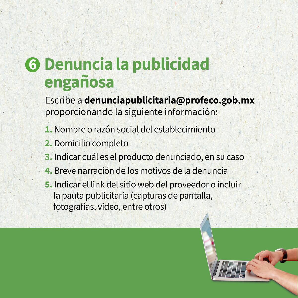 Denuncia publicidad engañosa. / PROFECO.