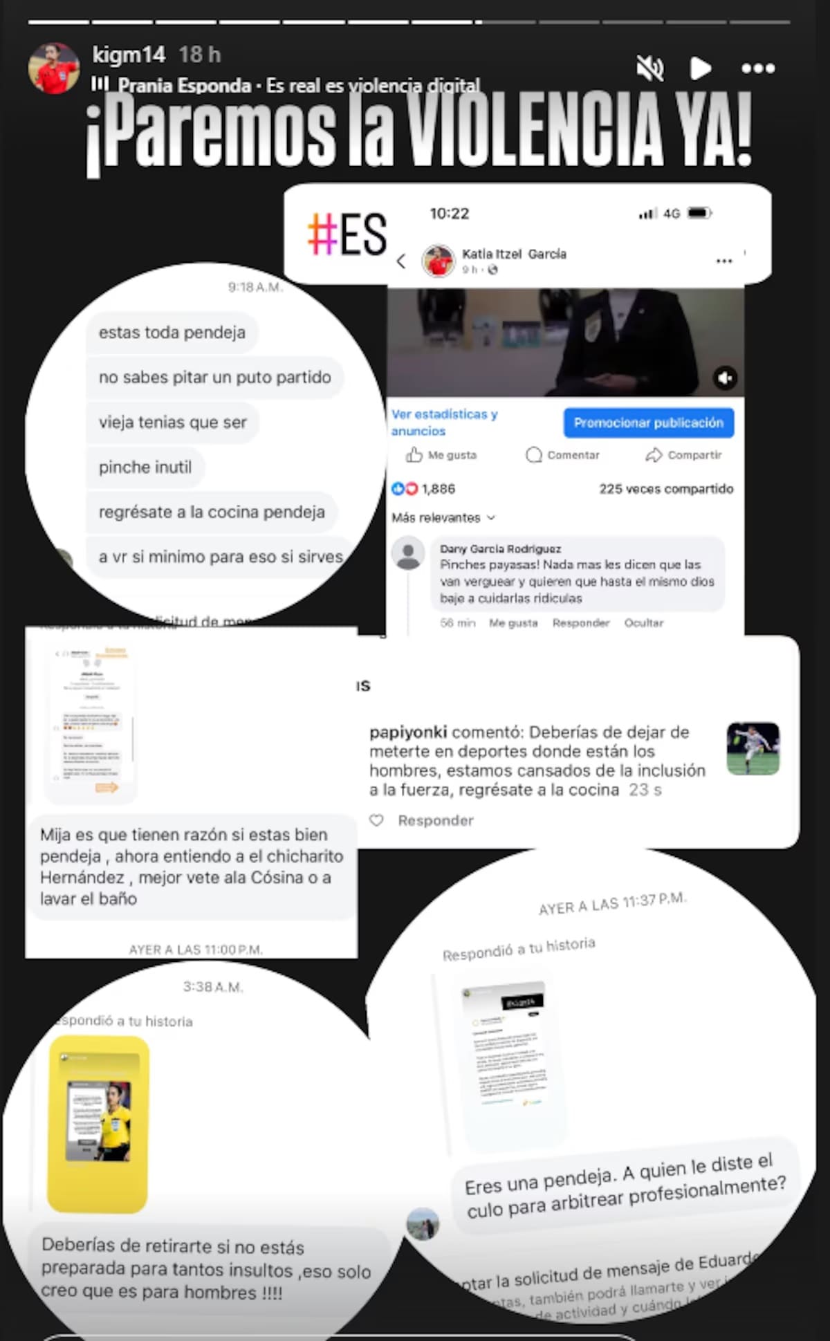 La mexicana, candidata al Mundial 2026, vuelve a exhibir agresiones con perspectiva de género. (Foto: Captura de pantalla @kigm14)