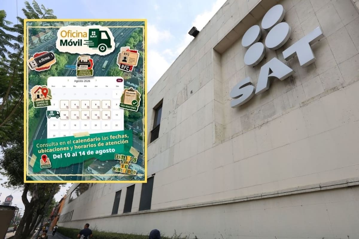Dónde estará la Oficina Móvil del SAT del 10 al 14 de agosto para realizar trámites de e.firma y RFC sin cita previa en 21 estados del país