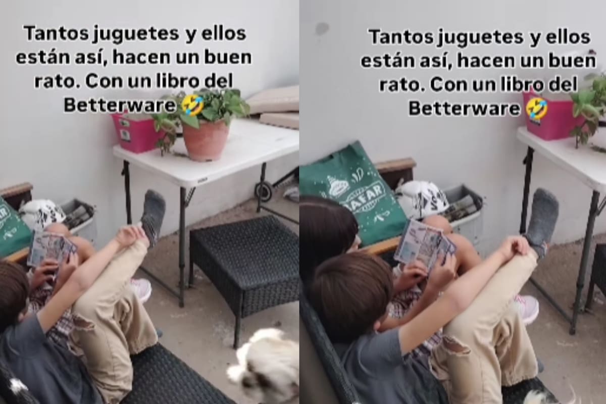 Madre graba cómo sus hijos pasan horas entretenidos y en silencio con un simple catálogo de Betterware