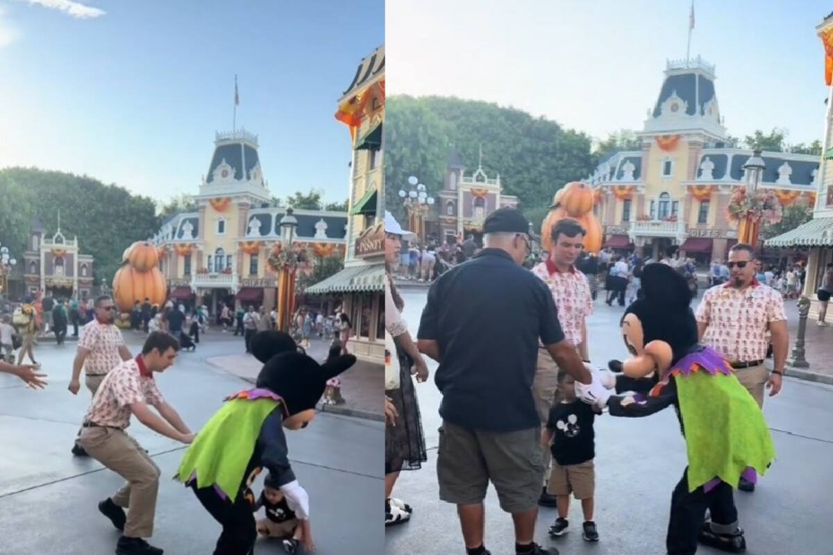 VIDEO: Niño se cae en Disney y la reacción de Mickey Mouse conmovió a usuarios en redes