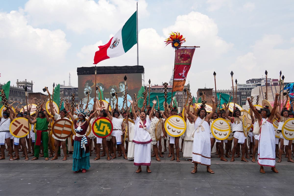 La presidenta constitucional de los Estados Unidos Mexicanos, la Doctora Claudia Sheinbaum Pardo en Siete Siglos de Legado de Grandeza de México-Tenochtitlán 1325-2025. | Foto: /Presidencia
