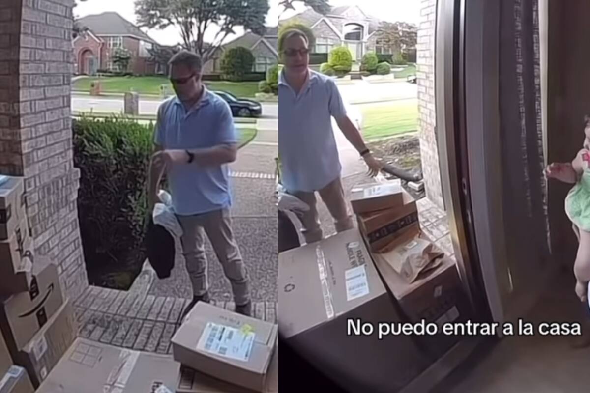 “Ni siquiera puedo entrar a la casa”: Hombre se impresiona por los pedidos en línea de su esposa acumulados en la entrada de su hogar