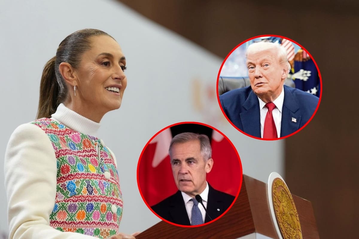 Claudia Sheinbaum asegura que México defenderá el T-MEC y buscará diálogo directo con Canadá y Estados Unidos ante posturas distintas de Trump y Mark Carney