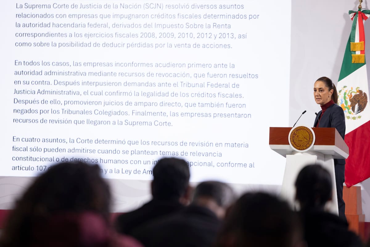 La doctora Claudia Sheinbaum Pardo, presidenta Constitucional de los Estados Unidos Mexicanos en conferencia de prensa matutina, “Conferencia del Pueblo”. Foto: Gabriel Monroy / Presidencia