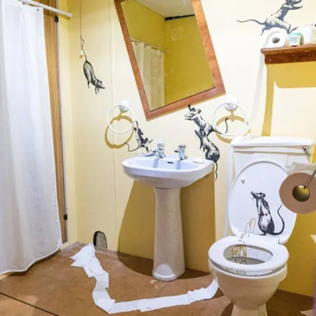 Banksy es el seudónimo de un artista británico, es famoso a nivel internacional debido a sus piezas de arte satíricas. Foto: Cortesía