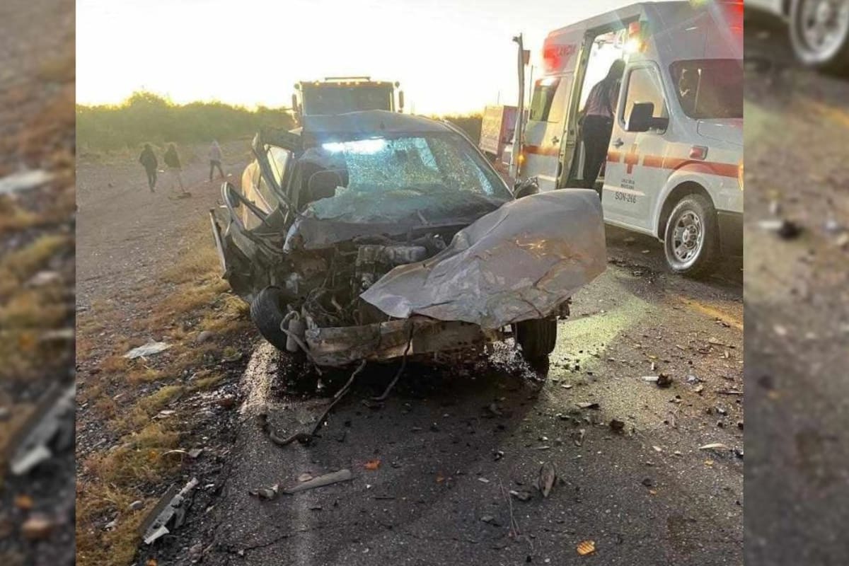 Choque en carretera costera de Caborca deja un muerto y ocho lesionados por presunto conductor alcoholizado