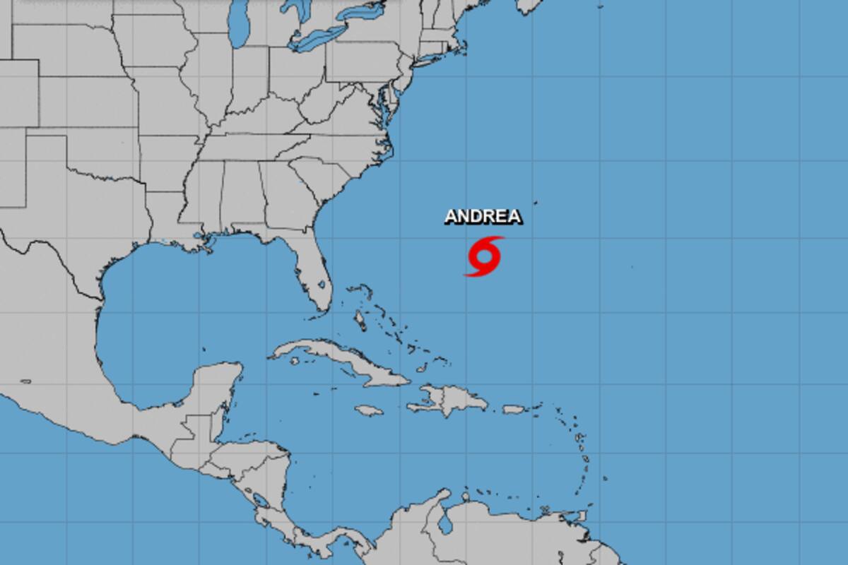 Se forma la tormenta subtropical "Andrea" en el Atlántico