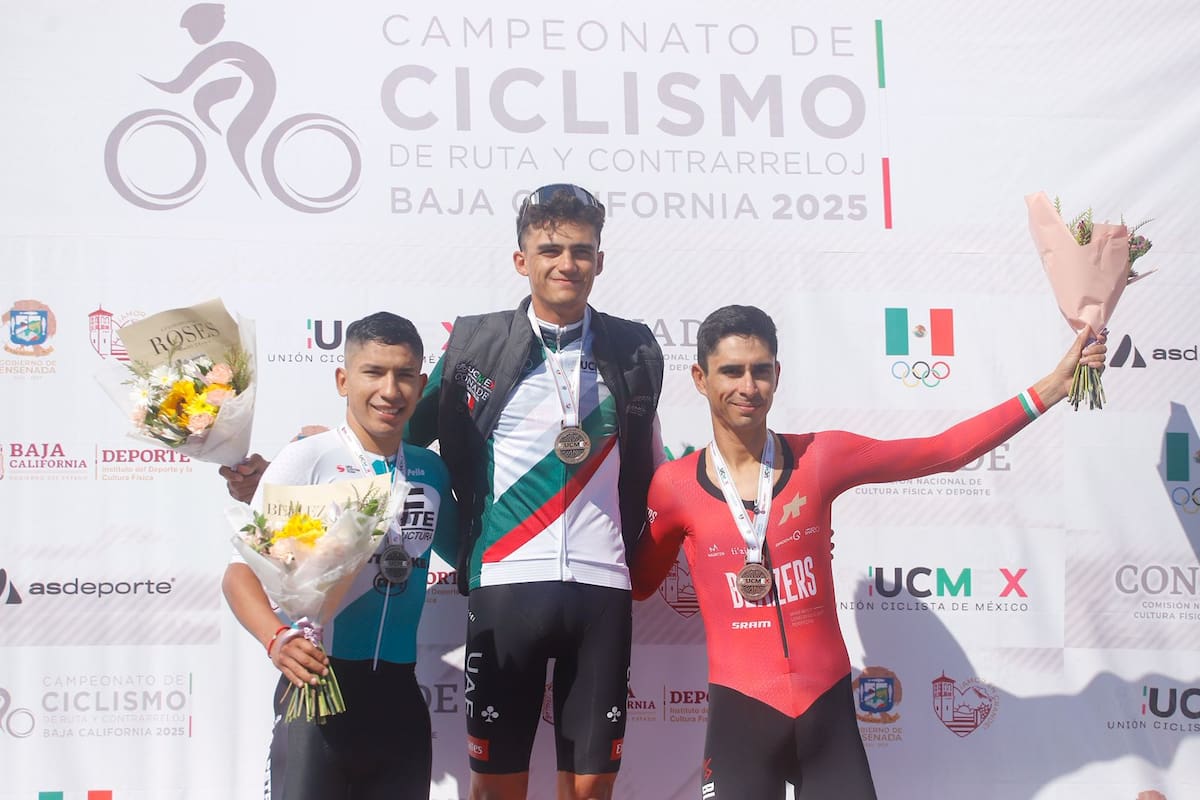 El ciclista bajacaliforniano brilló en casa y encabezó un exitoso arranque del Campeonato Nacional de Ciclismo de Ruta y Contrarreloj 2025.Foto: Alejandro Zepeda