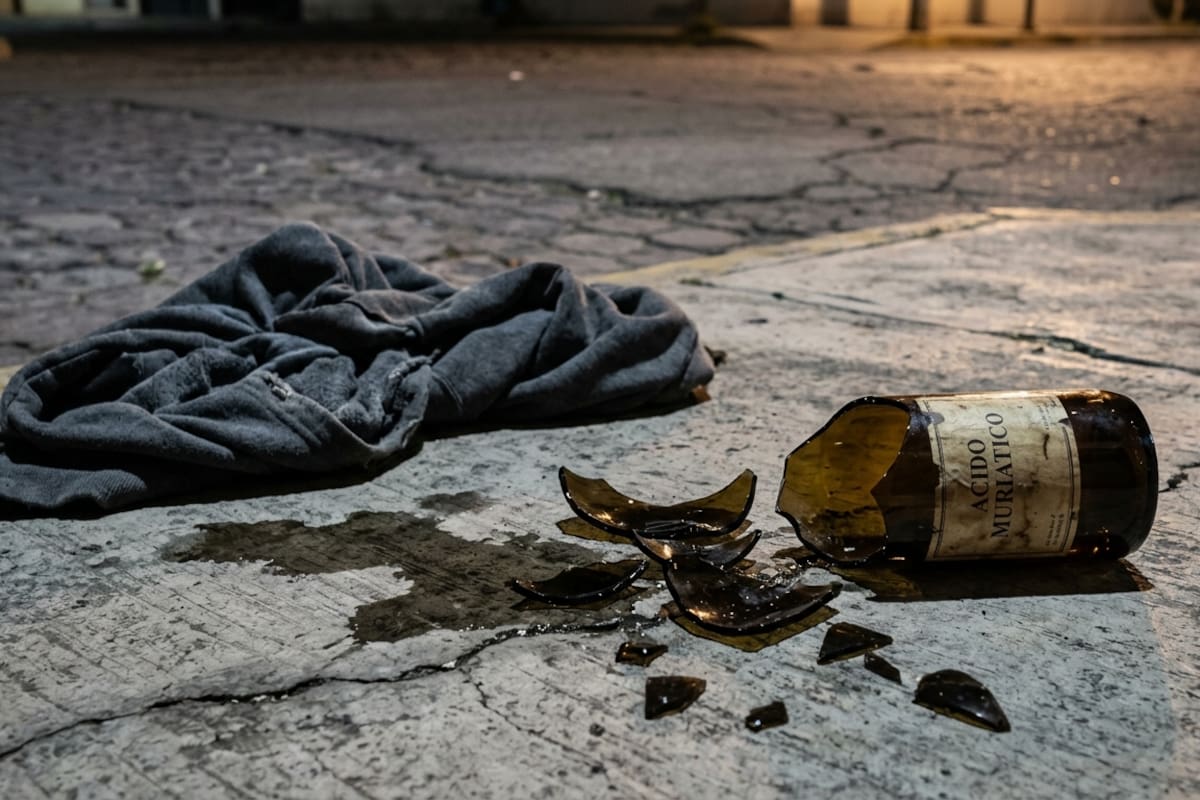 Mujer agrede con ácido a una pareja mientras caminaba; joven queda grave y autoridades continúan la investigación
