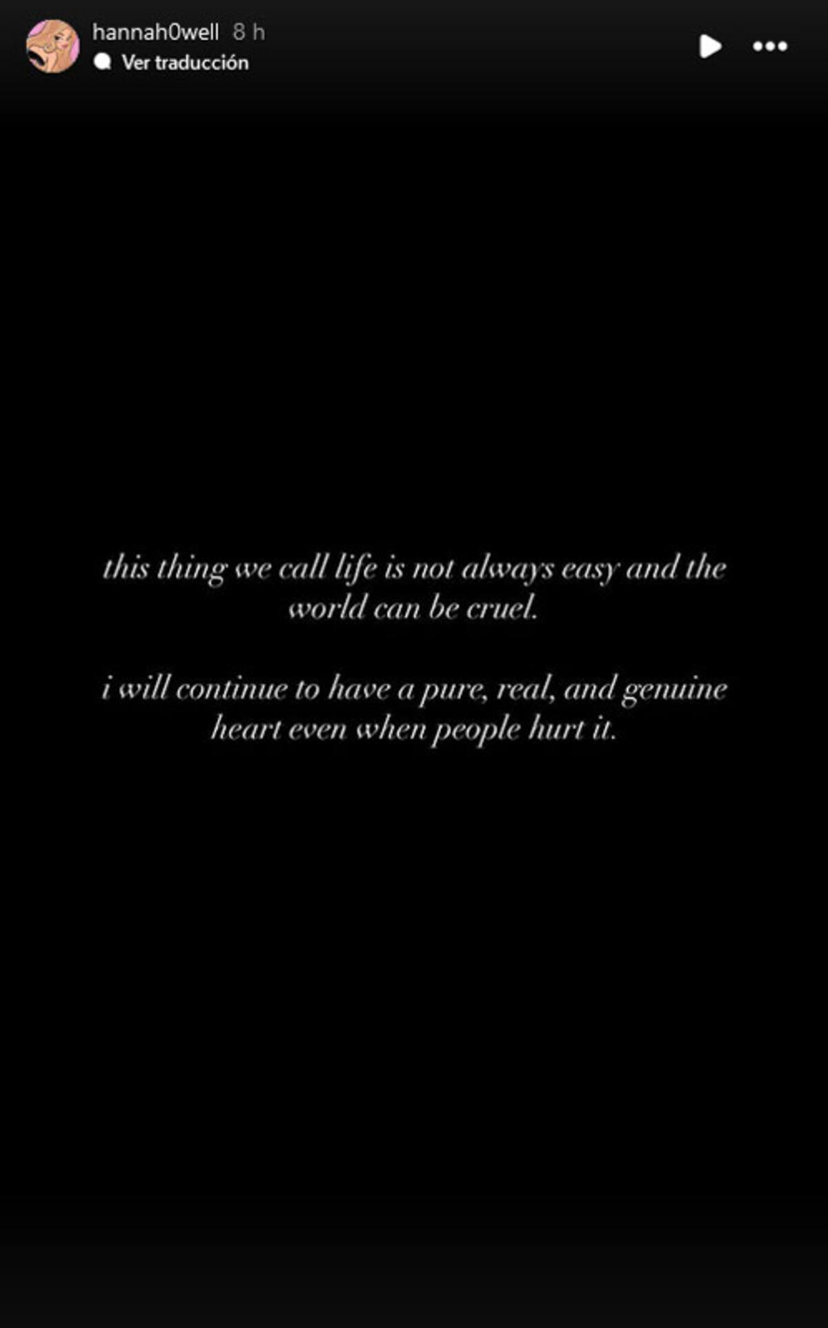 Mensaje de Hannah Howell.