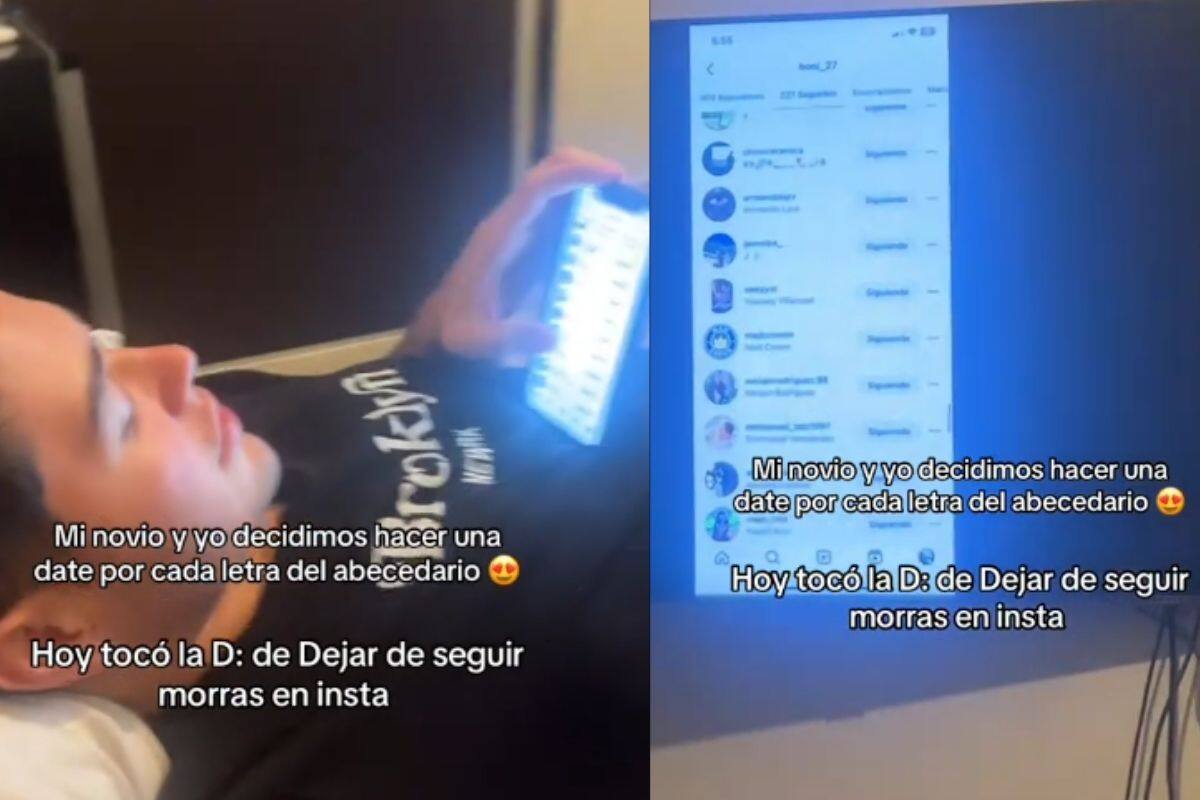 Pareja organiza una cita donde el hombre deja de seguir a mujeres en Instagram