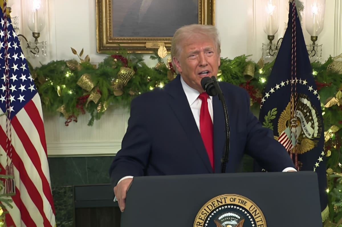 El presidente Donald Trump dirigió un discurso a la nación desde la Casa Blanca. | Crédito: White House/captura de video