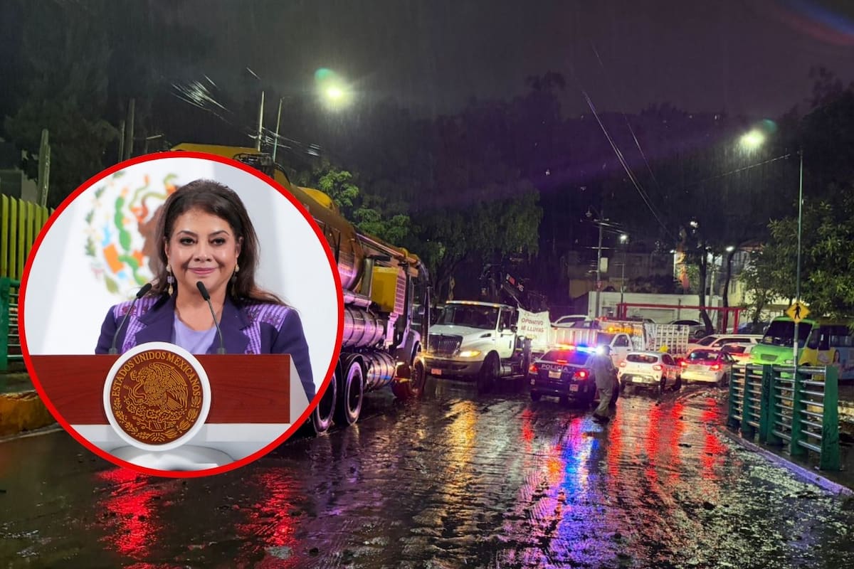 Llueve en CDMX 106 mm como sólo en seis ocasiones en 20 años: Clara Brugada
