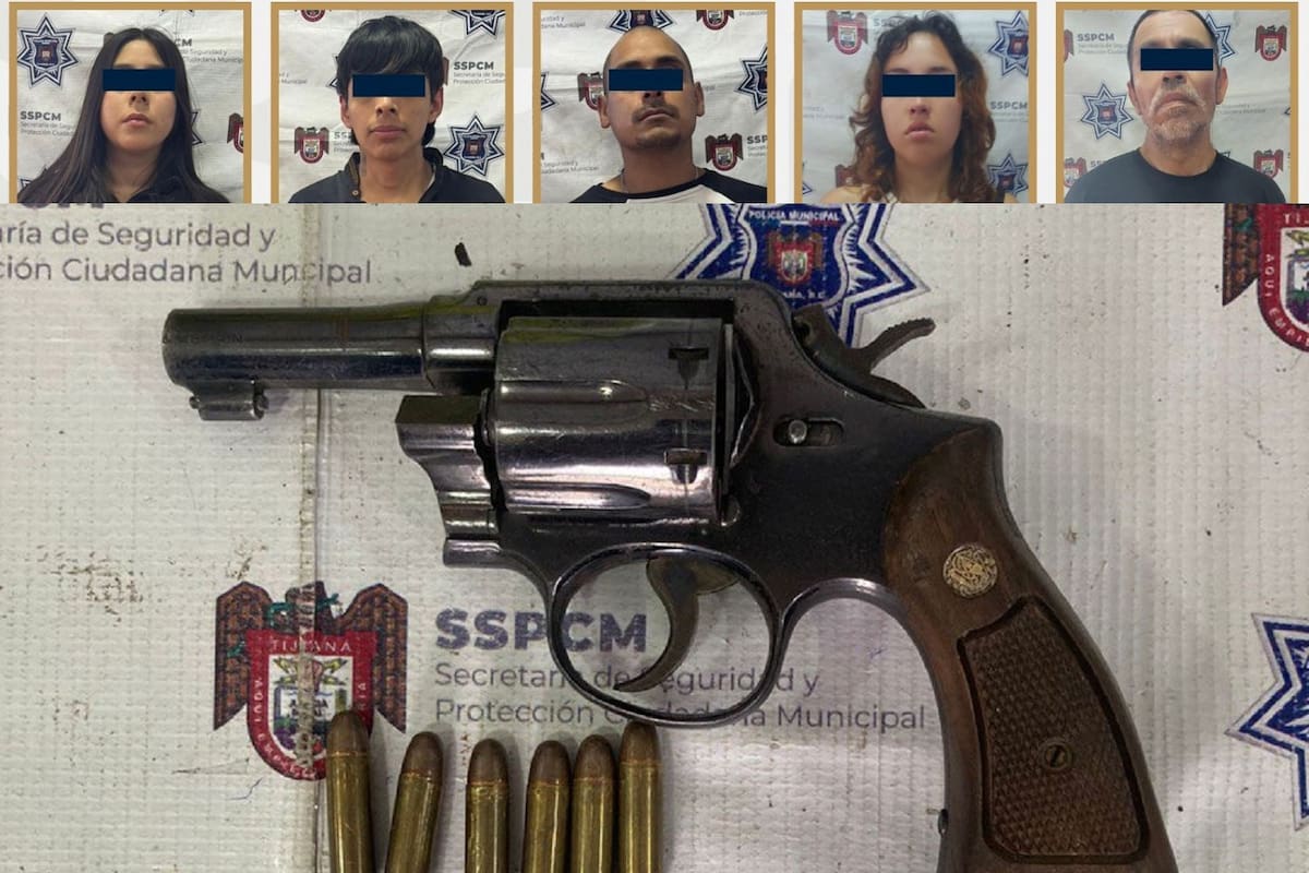 Detienen a cinco; uno de ellas armado y con orden de aprehensión por narcomenudeo