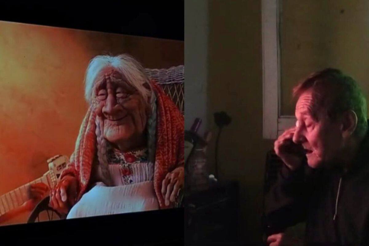 El padre de este hombre rompe en llanto al ver el final de la película “Coco”