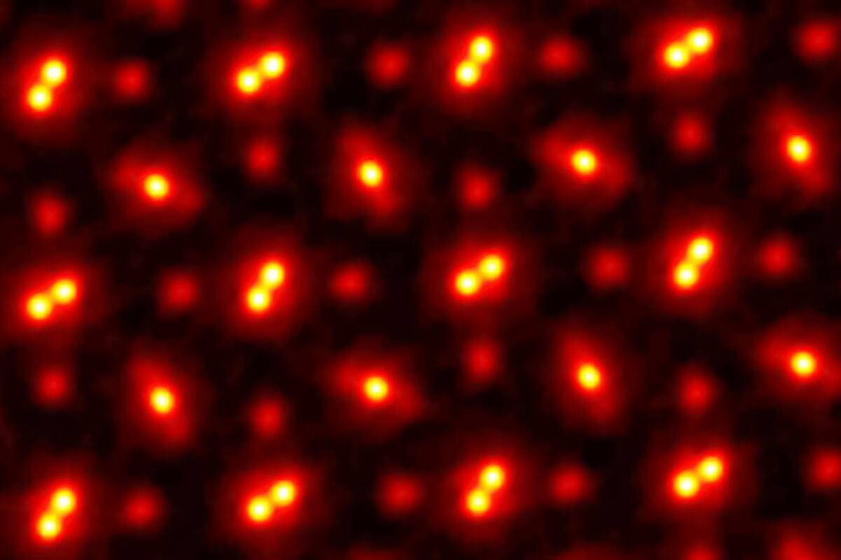 Átomos particulares son captados en imagen con una definición récord