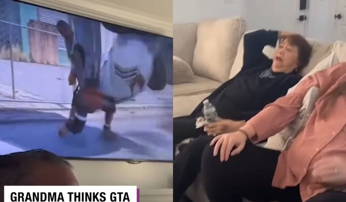 Abuela cree que GTA es un noticiero en tiempo real: ¡mira su reacción!