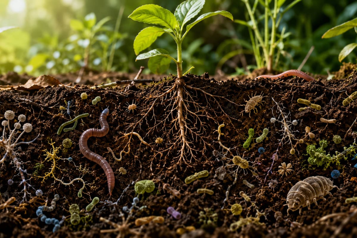 ¿Sabías que en una cucharadita de tierra hay más seres vivos que humanos en el planeta?