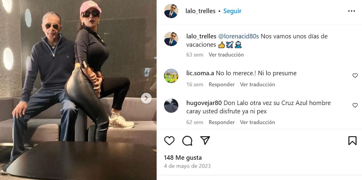 Lalo Trelles y Lorena Cid antes de irse de vacaciones.