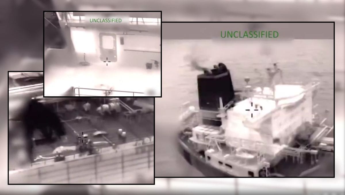 Infantes de Marina abordaron el buque Olina desde helicópteros del portaviones USS Gerald R. Ford, en una operación del Comando Sur que Washington vincula a su estrategia para frenar tráfico marítimo ilícito en el hemisferio occidental.