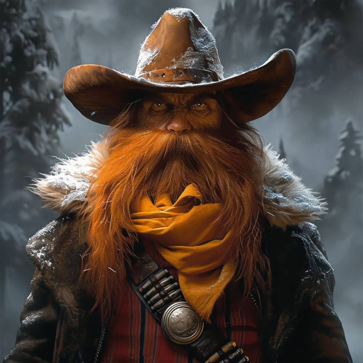 En contraste con la imagen tradicionalmente ruidosa y beligerante de Sam, la IA lo visualiza como un hombre de estatura reducida, enfatizando su característico sombrero y pelo pelirrojo.