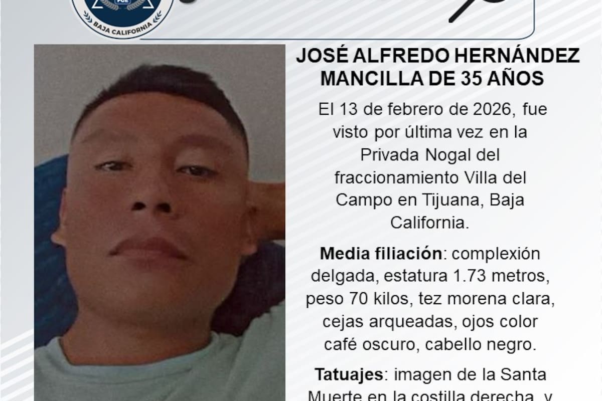 Se busca a José Alfredo Hernández Mancilla de 35 años