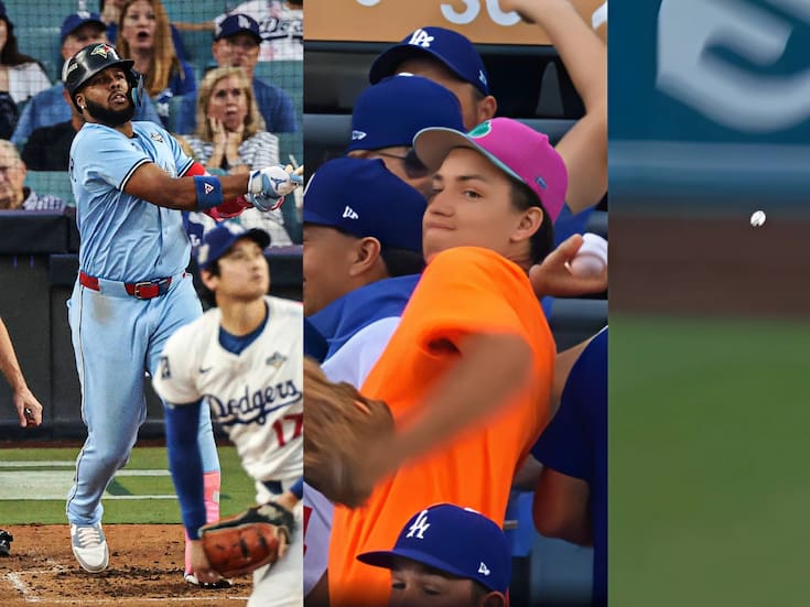 Lo más viral: Fan de los Dodgers atrapa pelota del jonrón que Vladimir Guerrero Jr. le bateó a Shohei Ohtani en plena Serie Mundial, pero la regresó al campo porque era del equipo rival