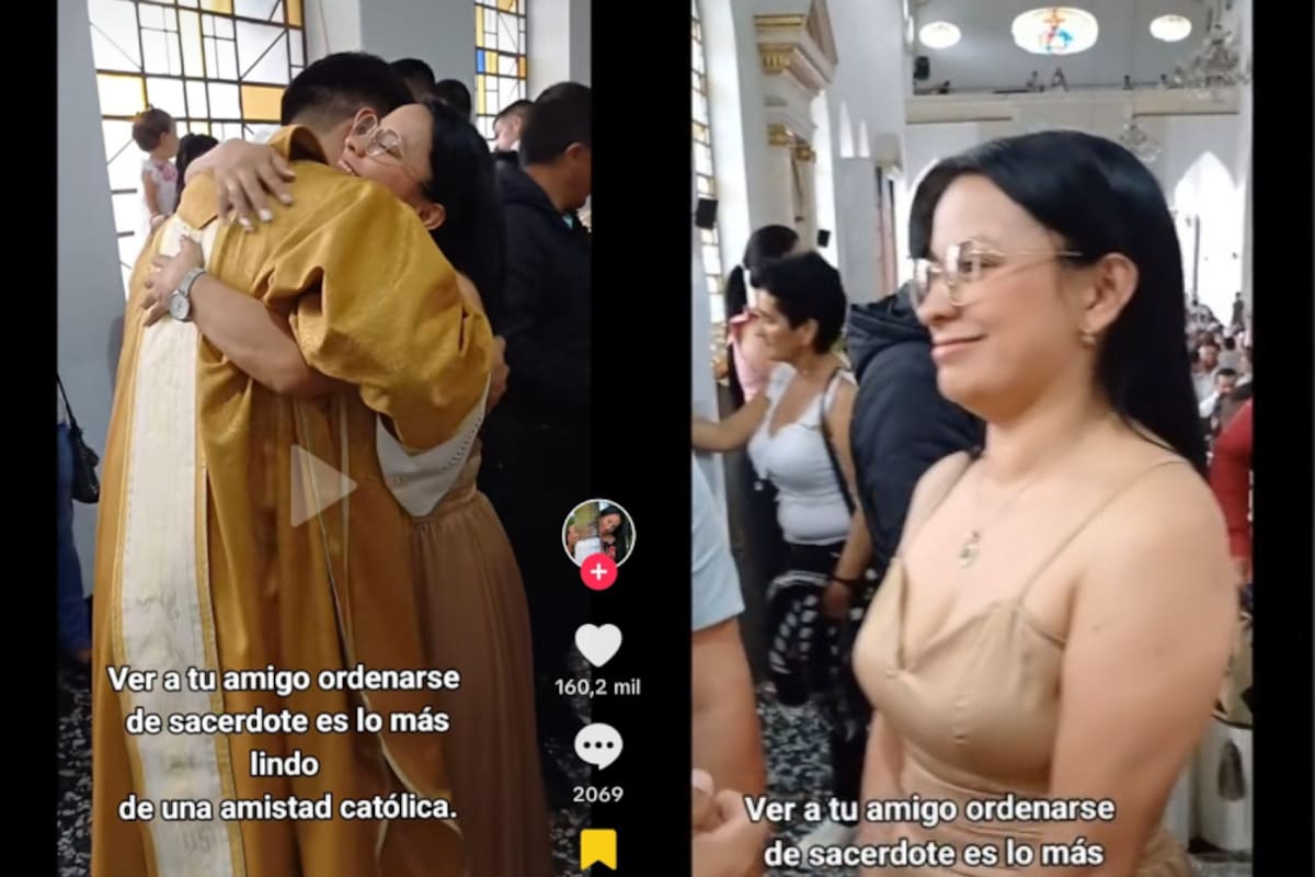 Amistad verdadera: Joven va a ver a su amigo ordenarse como sacerdote