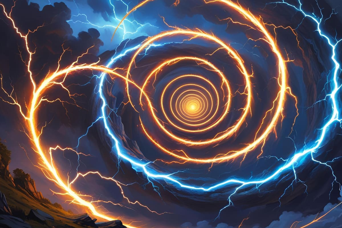 ¿Qué son los “relámpagos en espiral” o curvados?