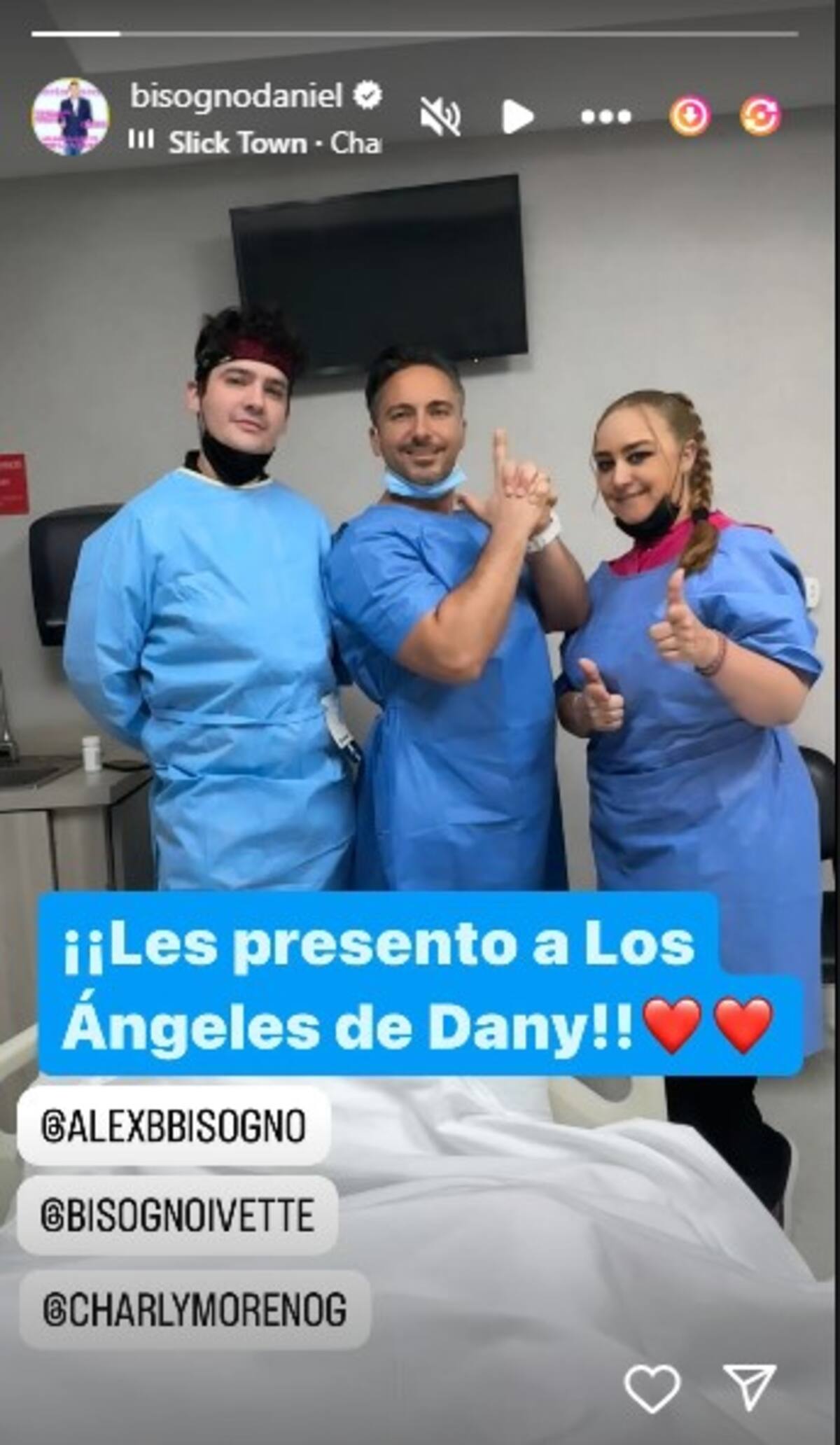 Daniel Bisogno comparte fotografía desde el hospital /  Instagram: @bisognodaniel