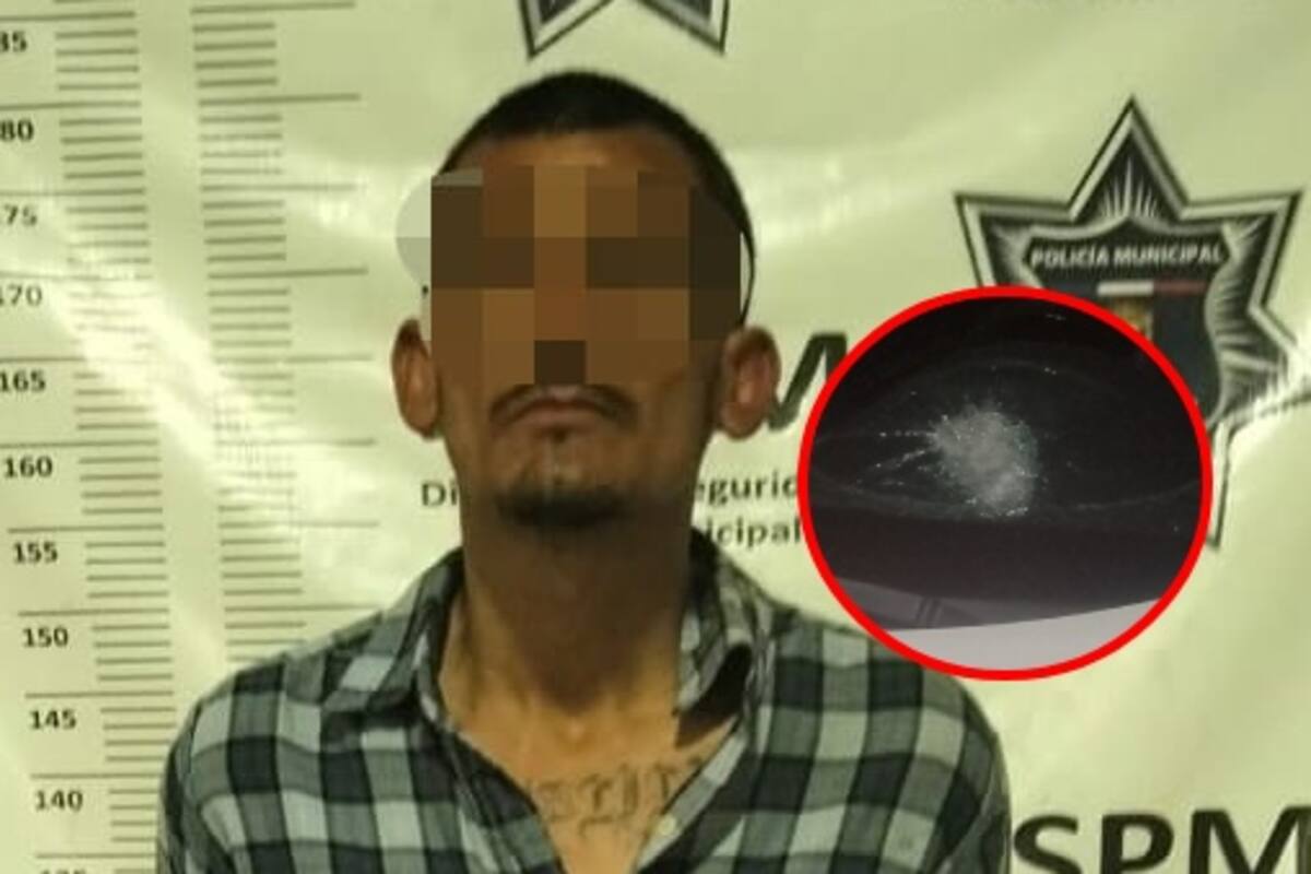 Rompe el parabrisas de un taxi con una piedra y lo arrestan