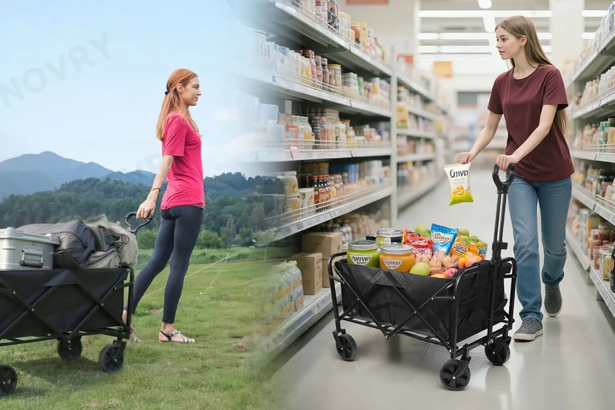 Mercado Libre rebaja 52% el carrito de mandado plegable NOVRY con toldo, que soporta 250 kilos y se posiciona como el más vendido con envío gratis a todo México