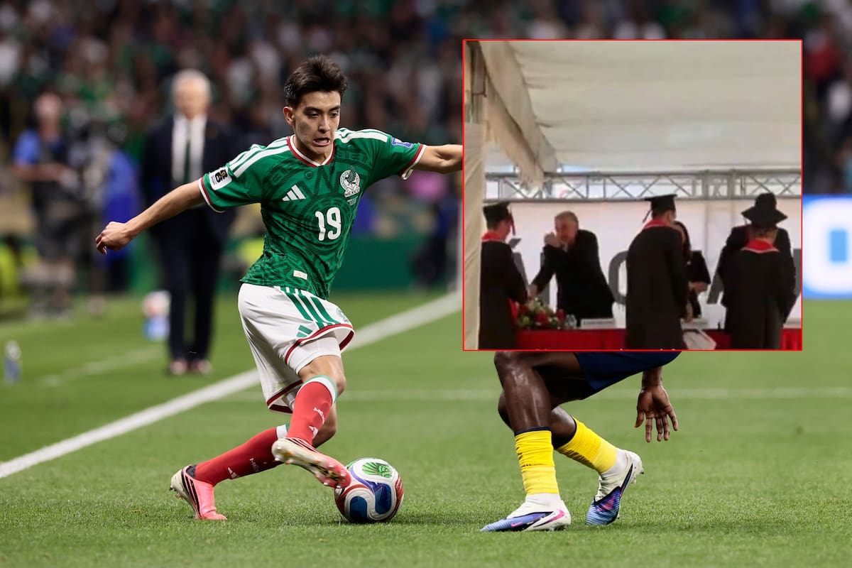 Gilberto Mora se gradúa de preparatoria en Tijuana tras brillar con la Selección Mexicana en el Mundial FIFA 2026; compañeros lo representan en la ceremonia