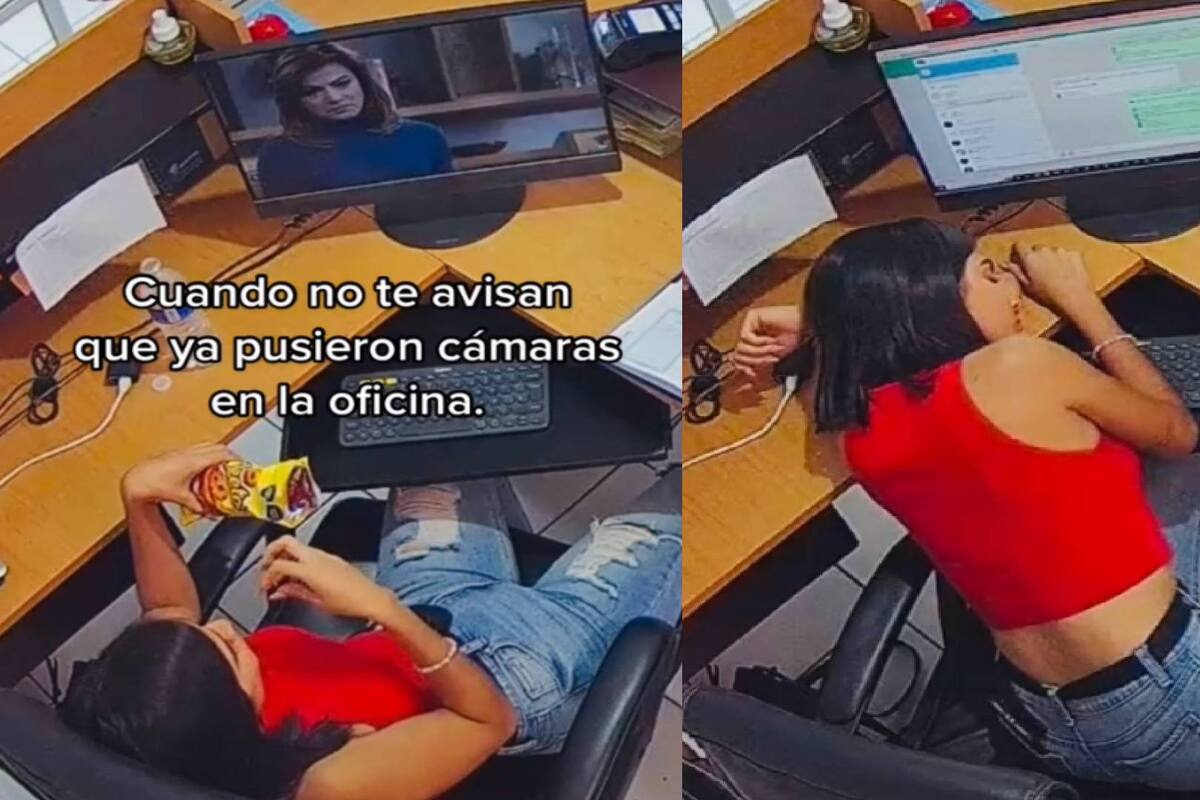TIKTOK: Empleada es descubierta por dormir y ver novelas en su trabajo y se hace viral