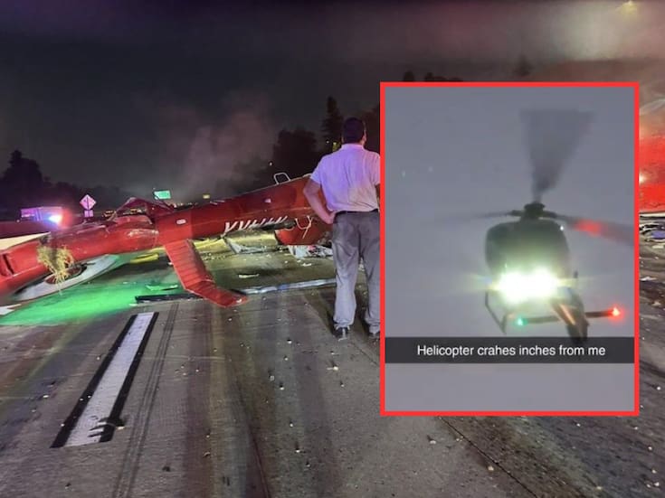 Helicóptero médico se estrella en autopista de Sacramento; tres heridos graves